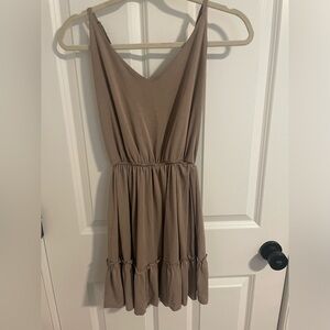 Light brown mini dress